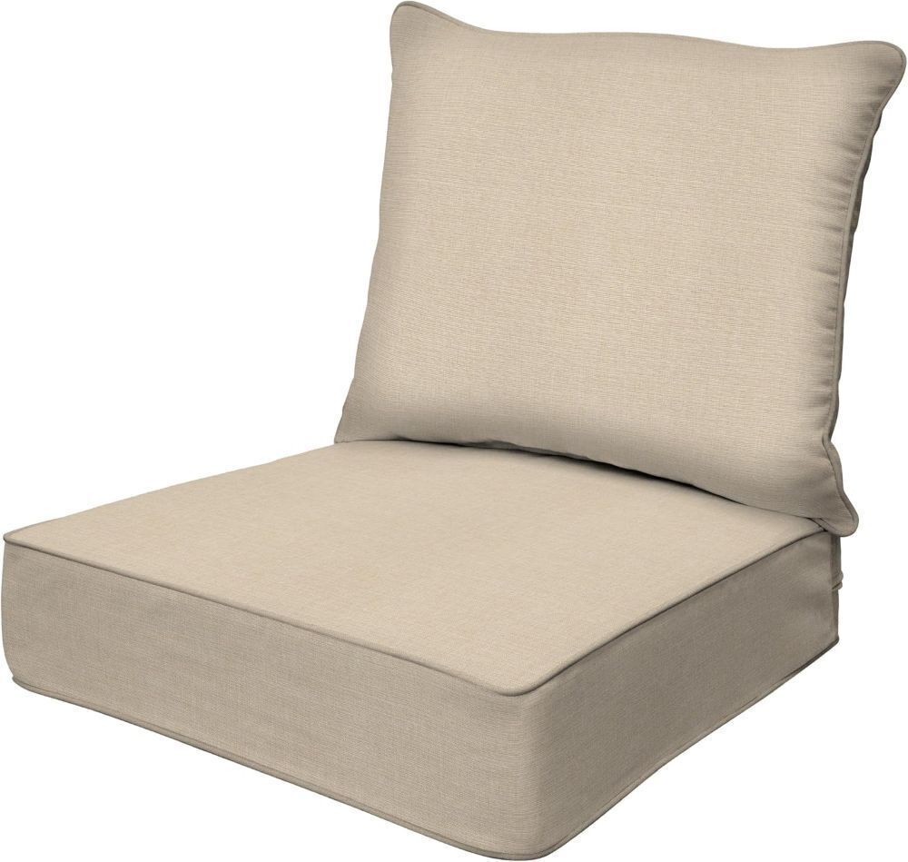 Honeycomb Outdoor Deep Seat, 24 x 23, Textured Solid Almond Chair Cushion - Image 1 - Lot 474