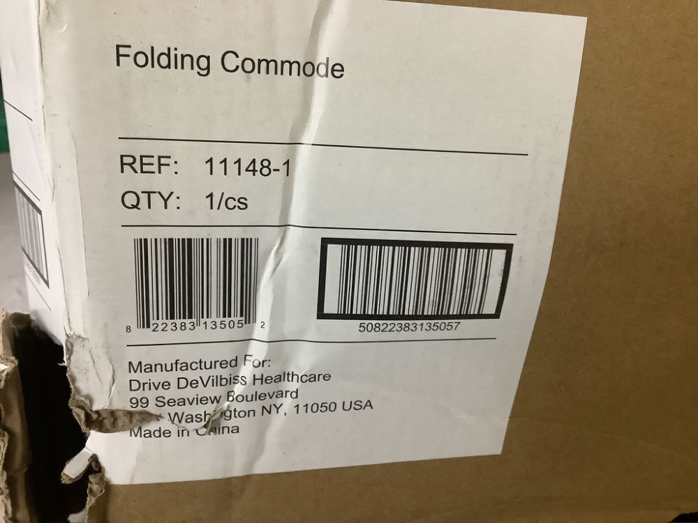 Drive Medical Folding Steel Bedside Commode Chair - Image 4 - Lot 738