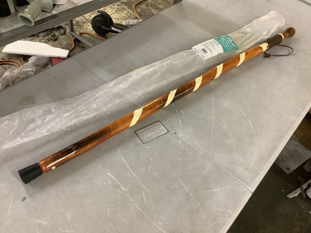 Vive Carved Wooden Walking Stick, 48" - Image 2 - Lot 740