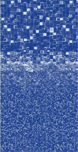 Aqua Coastal Bali Overlap Round Above Ground Pool Liner, 48"-54" Wall Height, 12' Round - Lot 733