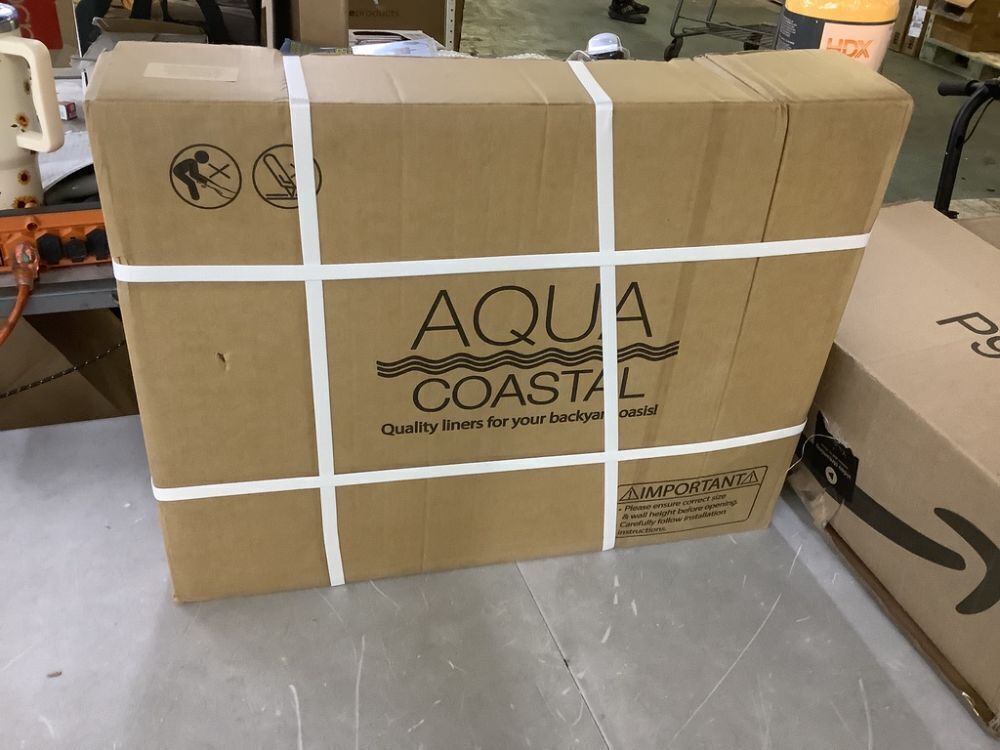 Aqua Coastal Bali Overlap Round Above Ground Pool Liner, 48"-54" Wall Height, 12' Round - Image 2 - Lot 733
