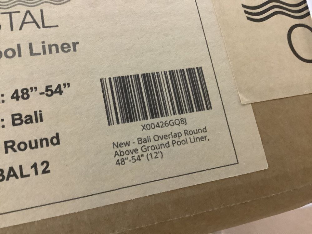 Aqua Coastal Bali Overlap Round Above Ground Pool Liner, 48"-54" Wall Height, 12' Round - Image 4 - Lot 733
