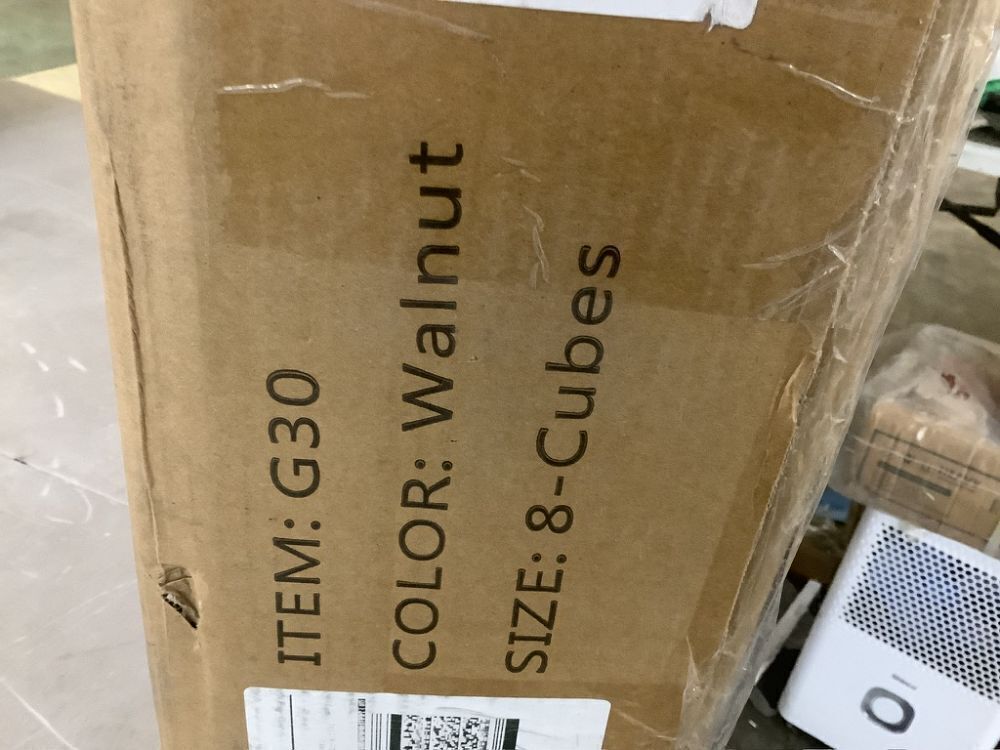 Cube Shelf Bookcase with Base, 8 Cube, Walnut - Image 5 - Lot 136JF