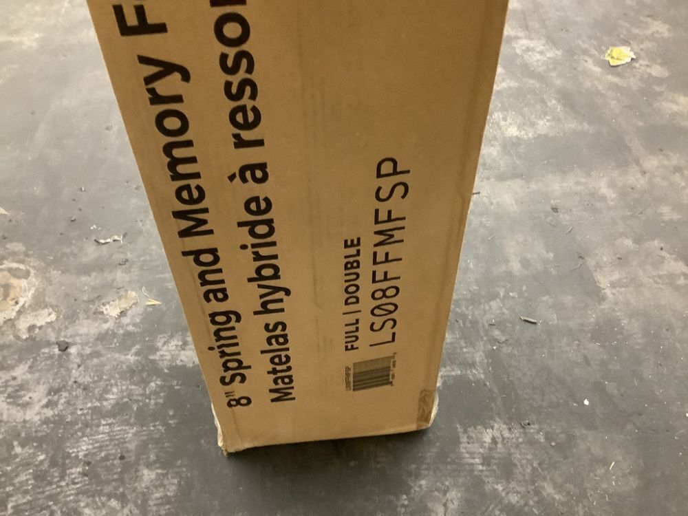 Linenspa 8 Inch Memory Foam and Spring Hybrid Mattress, Full - Image 3 - Lot 641JF