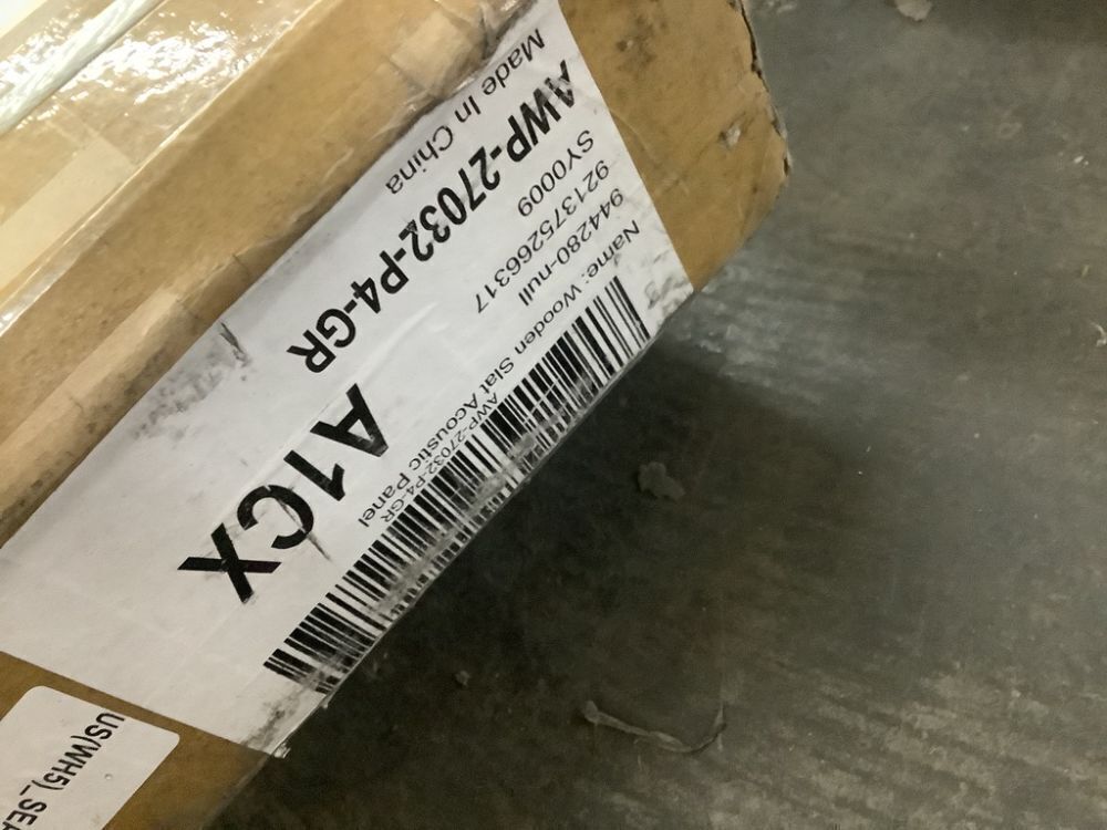 Lot of (2) 4-Piece Wood Slat Acoustic Panels - Damage on a Few Pieces - Image 9 - Lot 148JF