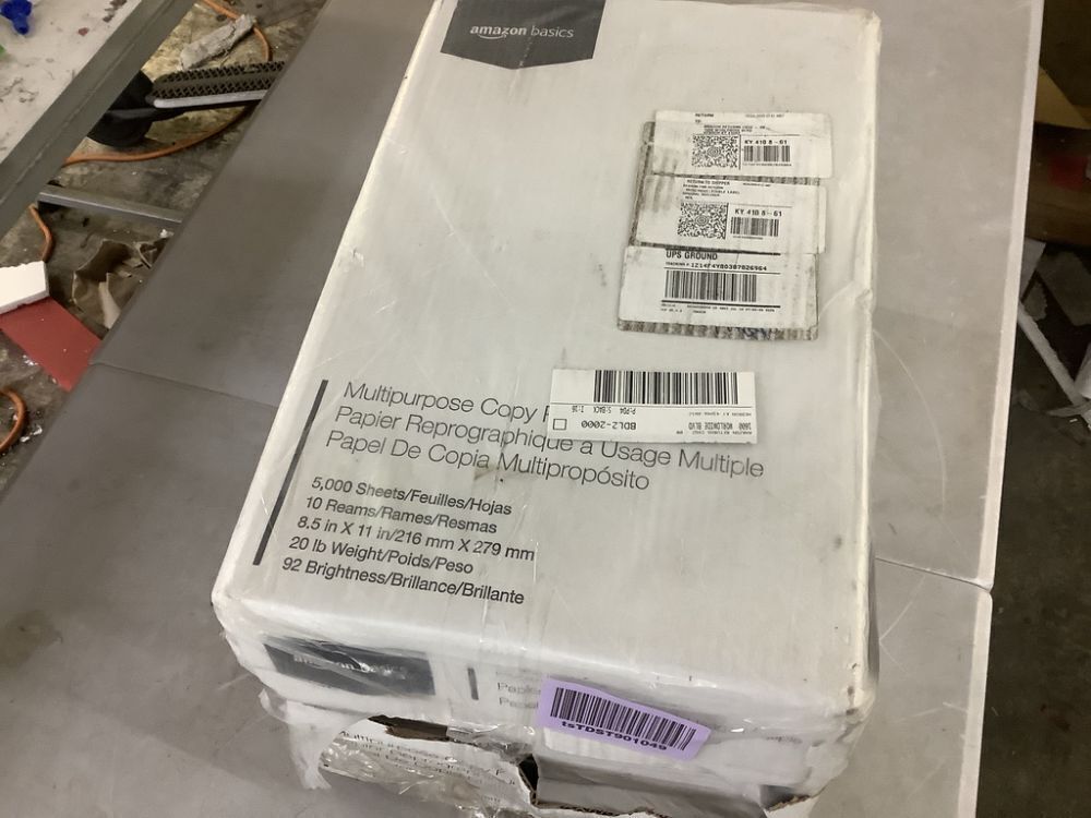 Amazon Basics Multipurpose Copy Paper, 20 lb, 8.5 x 11 Inches, 92 Bright, 5000 Sheets - Image 2 - Lot 640JF
