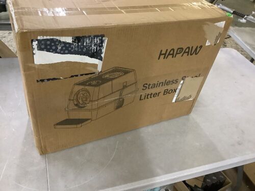 Stainless Steel Litter Box with Lid - Lot 232