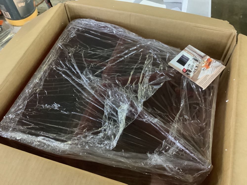 Acrylic Nightstand Side Table, Red - Image 2 - Lot 233