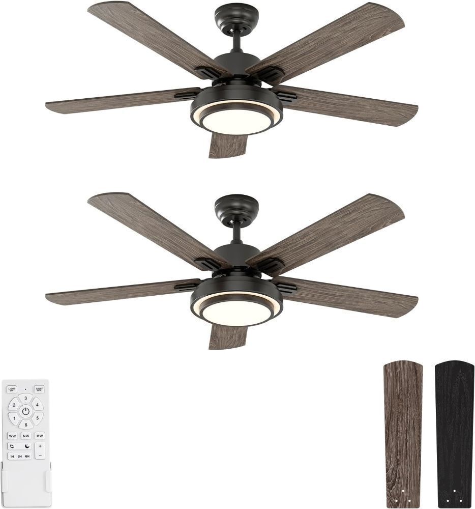 52 Inch Ceiling Fan with Light, 2 Pack - Image 1 - Lot 248