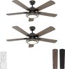 52 Inch Ceiling Fan with Light, 2 Pack - Thumbnail 1