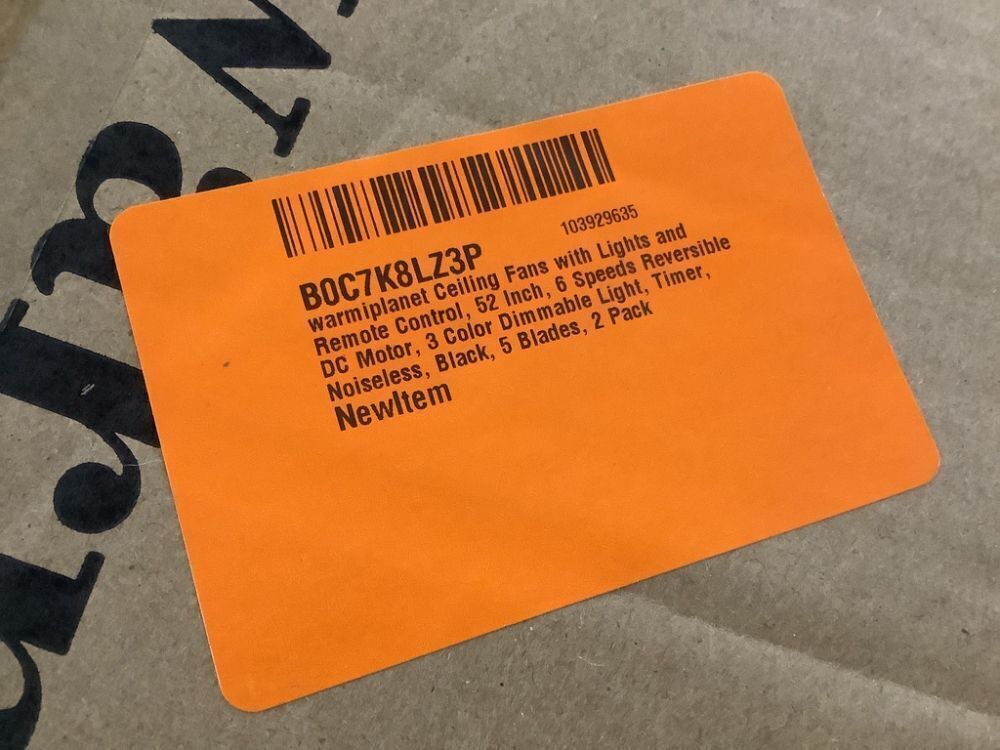 52 Inch Ceiling Fan with Light, 2 Pack - Image 5 - Lot 248