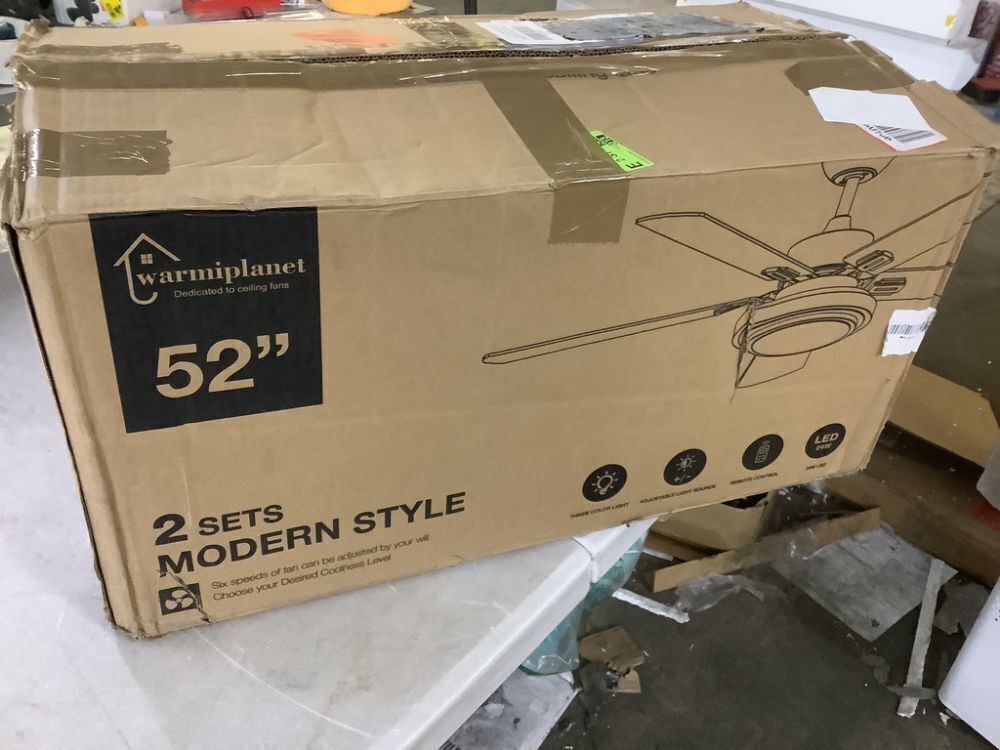 52 Inch Ceiling Fan with Light, 2 Pack - Image 6 - Lot 248