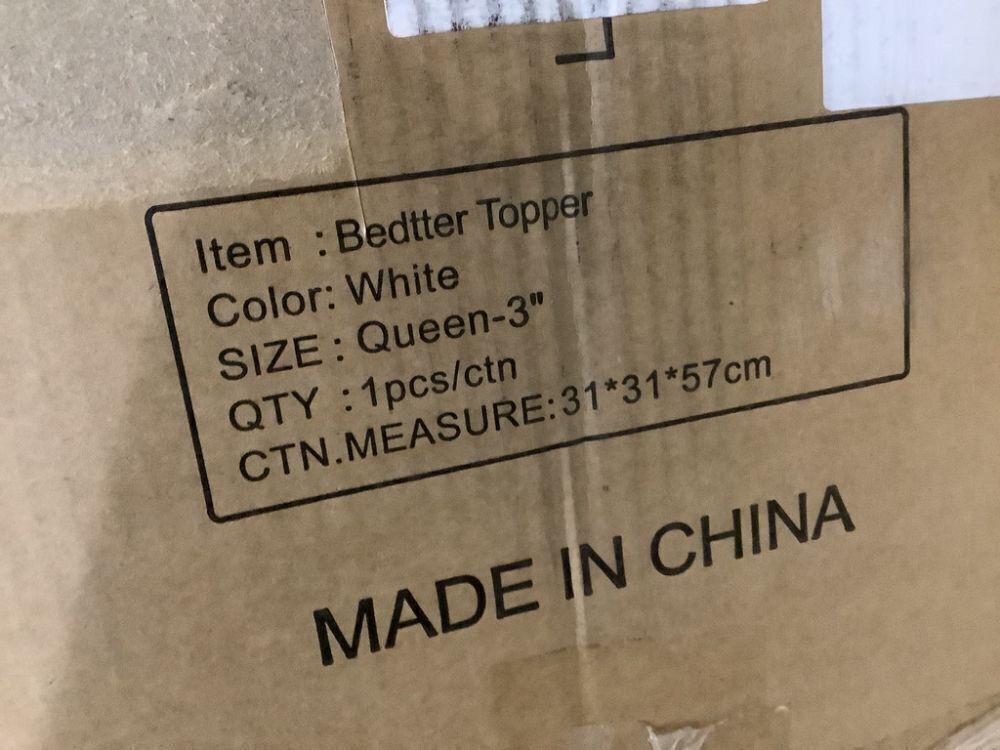 3 Inch Cooling Mattress Topper, Queen - Image 3 - Lot 335