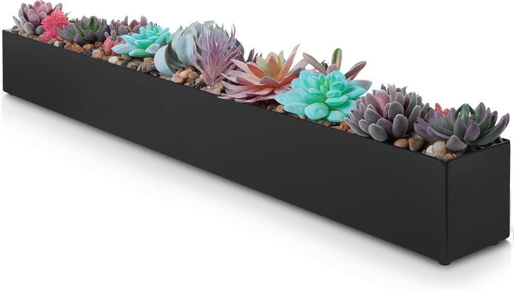 Modern Rectangle Metal Planter Box 32" - Image 1 - Lot 339