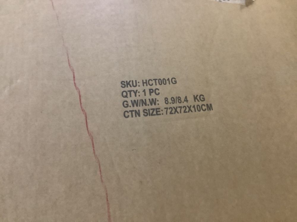 Tempered Glass Square Coffee Table with Metal Frame - Image 4 - Lot 340