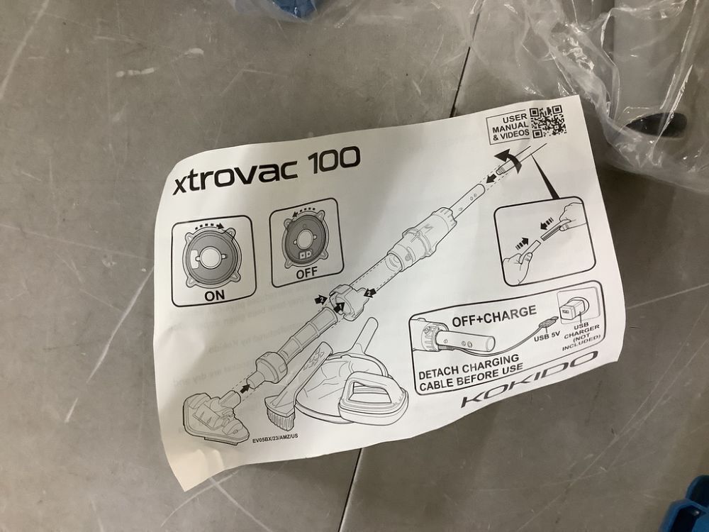 KOKIDO 5 in 1 Rechargeable Handheld Pool Vacuum Set - Damaged Pole - Image 4 - Lot 534