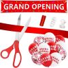 Red Grand Opening Ribbon Cutting Ceremony Kit with 25" Giant Scissors - Thumbnail 1