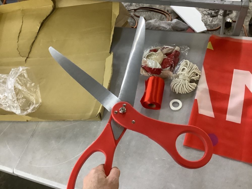 Red Grand Opening Ribbon Cutting Ceremony Kit with 25" Giant Scissors - Image 4 - Lot 535
