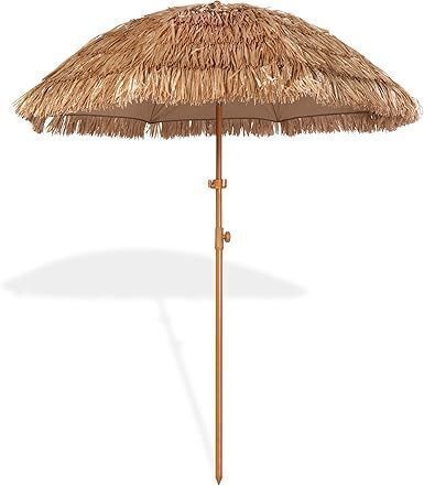 6.5ft Hula Tahtched Tiki Patio Umbrella - Image 1 - Lot 206