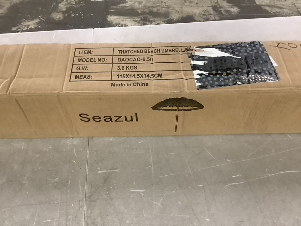 6.5ft Hula Tahtched Tiki Patio Umbrella - Image 2 - Lot 206