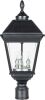 Gama Sonic Imperial Solar Post Light, Black Aluminum and Glass, Triple Candelabra Bulb with 3-inch Fitter for Lamp Poles, Warm White 2700K, 37BC50012 - Thumbnail 1