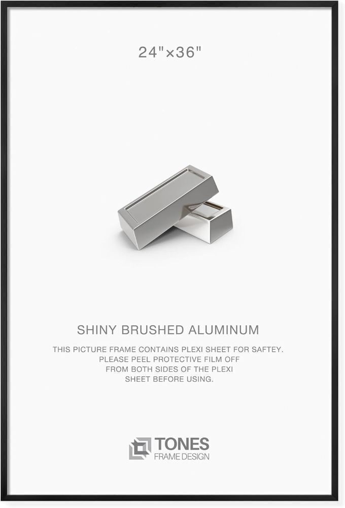 Lot of (2) 24x36 Poster Frame Black Metal - Image 1 - Lot 416