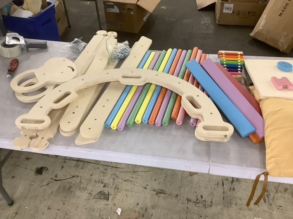 8 in 1 Pikler Triangle Set for Kids - Image 6 - Lot 419