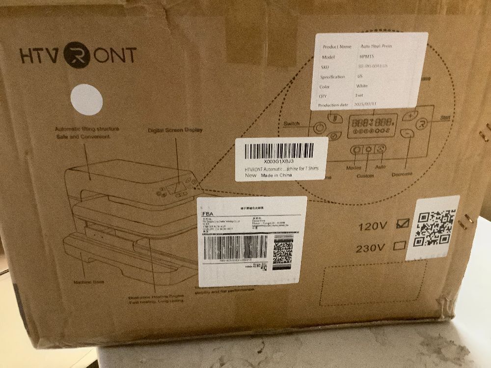 HTVRONT Auto Heat Press Machine for T Shirts - 15x15 Smart T Shirt Press Machine with Auto Release - Professional Heat Press for Sublimation, Vinyl, Heat Transfer Projects - Image 4 - Lot 5