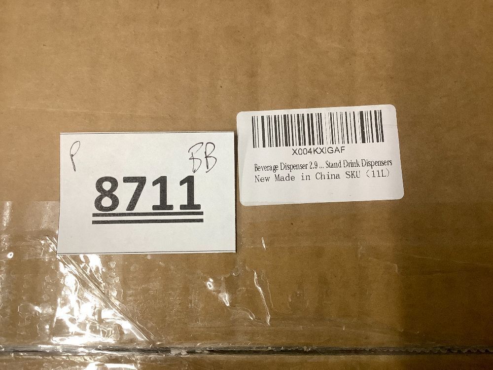 Maxcheck 2.9 Gallon Beverage Dispenser 11 L Glass Drink Dispenser with Wood Stand Spigot Lid Large Drink Container Lemonade Jar for Picnic Bar Restaurant Store - Image 5 - Lot 8711