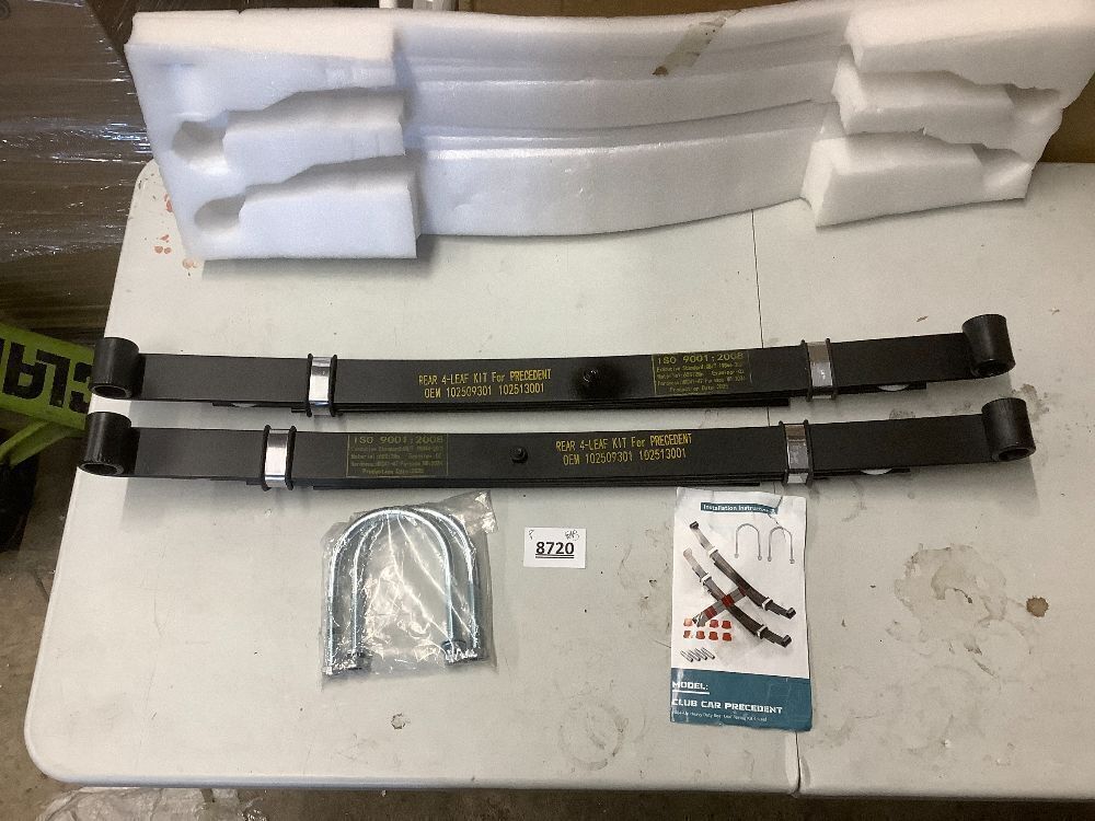 Heavy Duty Rear 4-Leaf Springs Kit for Club Car Precedent 2004-Up, Tempo 2017-Up, Onward 2017-Up Golf Cart, Replaces #102509301 102513001 Included Bushing Sleeve U Bolt, Provide Smoother Ride - Image 2 - Lot 8720