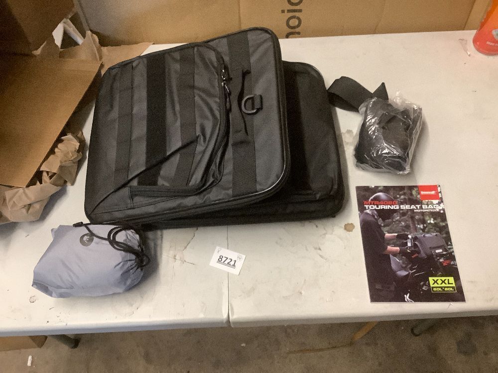 Rhinowalk Motorcycle Saddle Bag Motorbike Tail Bag Waterproof Expandable Pannier Bag Powersports Travel Luggage 80L - Image 2 - Lot 8721