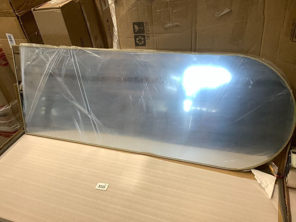 Arched Full Length Mirror - Wall Mounted/Floor Mirror Aluminum Alloy Frame Full Body Mirrors for Bathroom Living Room Bedroom and Entryway - Image 2 - Lot 8725