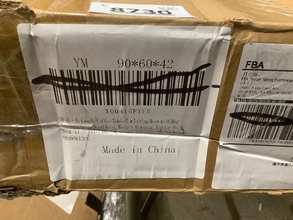 Wooden Mid-Century Modern Coffee Table,Coffee Tables for Living Room,Farmhouse Coffee Table,Simple Center Table,Rounded Corners,Easy Assembly,for Living Room Home Office - Image 4 - Lot 8730