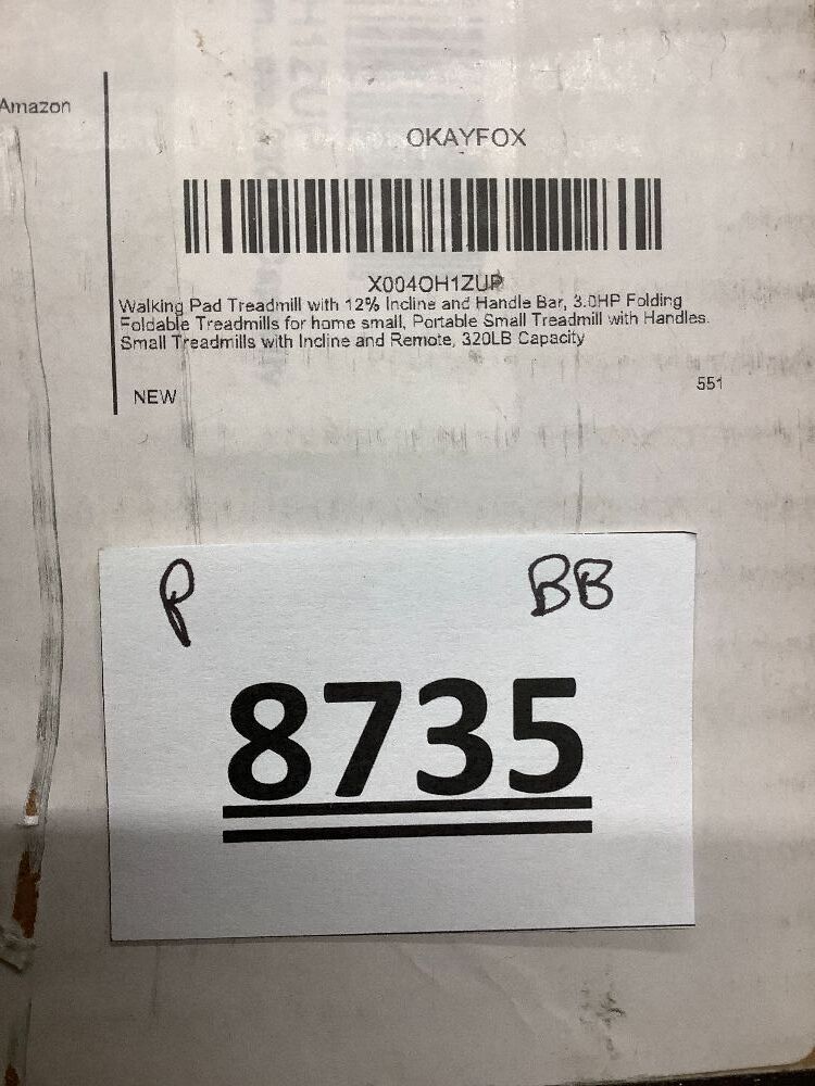 Walking Pad Treadmill with 12% Incline and Handle Bar, 3.0HP Folding Foldable Treadmills for Home Small, Portable Small Treadmill with Handles. Small Treadmills with Incline and Remote, 320LB Capacity - Image 4 - Lot 8735