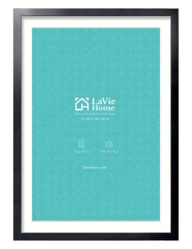 LaVie Home Picture Frame Black, Puzzles Frame for Wall Decoration, Classic Black Minimalist Style Suitable for Decorating Houses, Offices, Hotels, Puzzles Posters Photos or Artwork（1 Pack） - Lot 8736