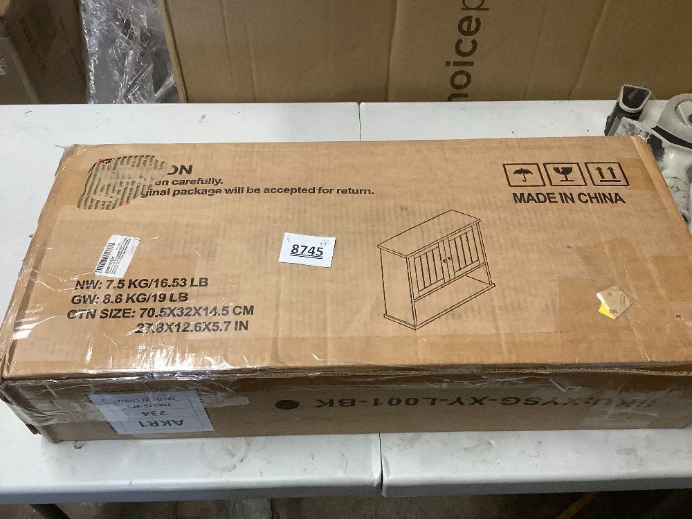 Smuxee Black Wall Cabinet, Small, 2-Door Medicine Cabinet with Adjustable Shelves, Over Toilet, For Kitchen and Laundry Rooms - Image 3 - Lot 8745