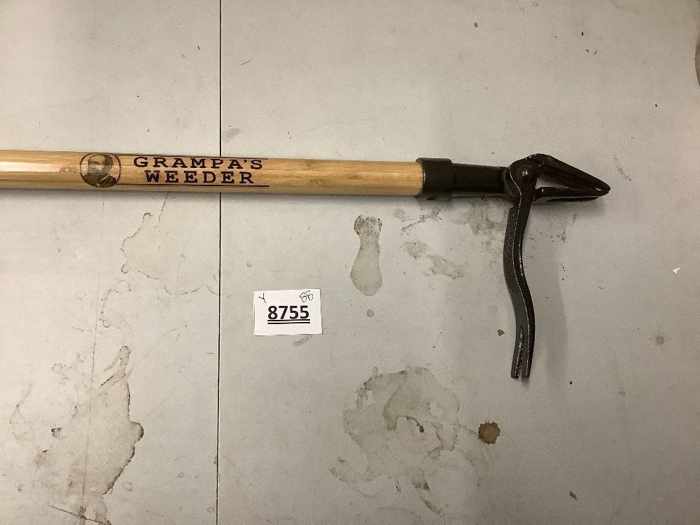 Grampa's Weeder - The Original Stand Up Weed Puller Tool with Long Handle - Made with Real Bamboo & 4-Claw Steel Head Design - Easily Remove Weeds Without Bending, Pulling, or Kneeling. - Image 2 - Lot 8755