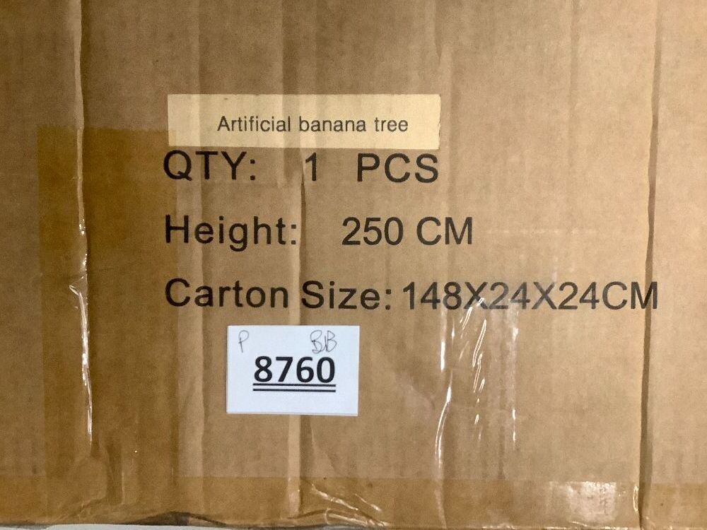 8.2FT Artificial Banana Tree Tall Fake Banana Leaf Plant Faux Banana Silk Tree Faux Banana Leaves for Home Swimming Pool Indoor Outdoor Patio Tropical Decor - Image 4 - Lot 8760