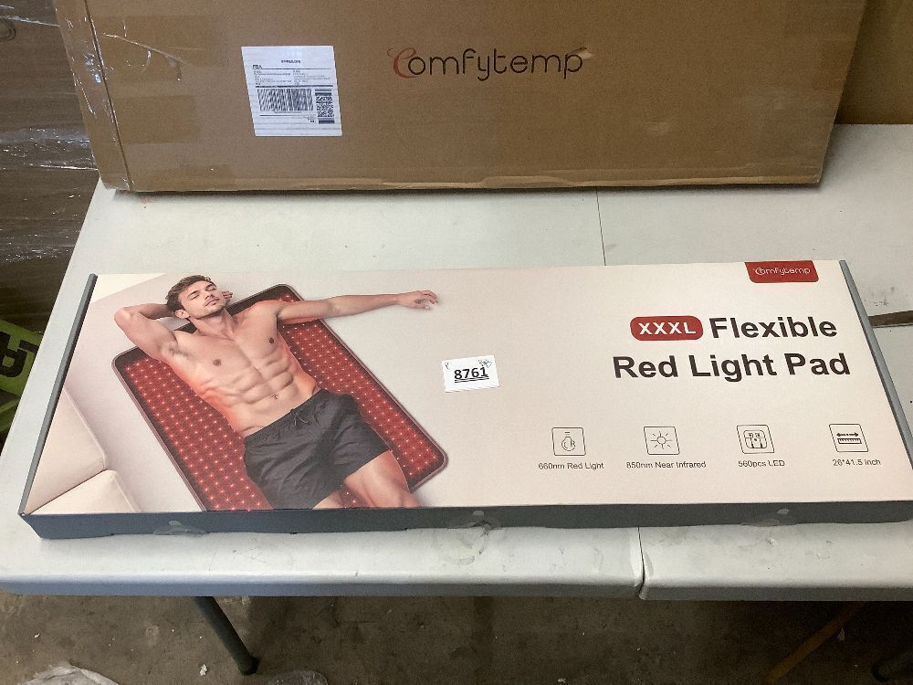 Comfytemp 41.5'' x 26'' Red Light Therapy Mat for Body, FSA HSA Eligible Near Infrared Light Therapy Pad with 560 LEDs, 660nm & 850nm Light Blanket for Back Belly Knee Joint Muscle Pain Relief, 196W - Image 3 - Lot 8761