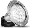 CAtArt 10 Inch Pool Light for Inground Pool (White), AC120V LED Pool Lights Suitable for 10 Inch Wet Niche, 35W, 50 Foot Cord - Thumbnail 1
