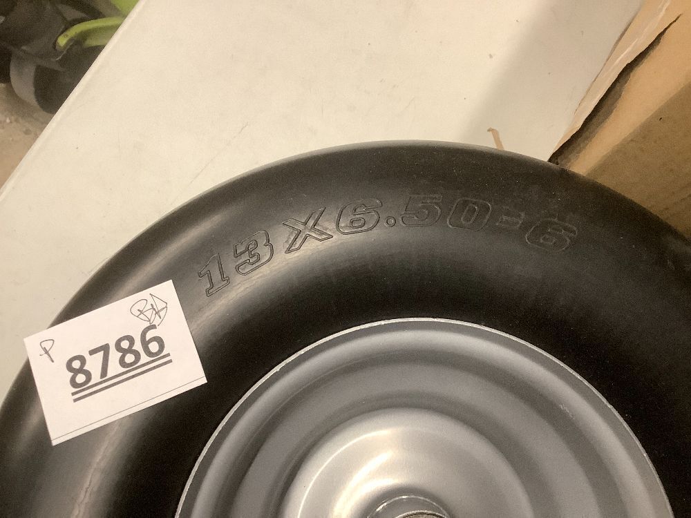 2 Pack 13x6.50-6 Tires Flat Free for Zero Turn, Lawn Mower Solid Smooth Lawn Mower Wheel Tire, 3/4" or 5/8" Bearing - Image 3 - Lot 8786