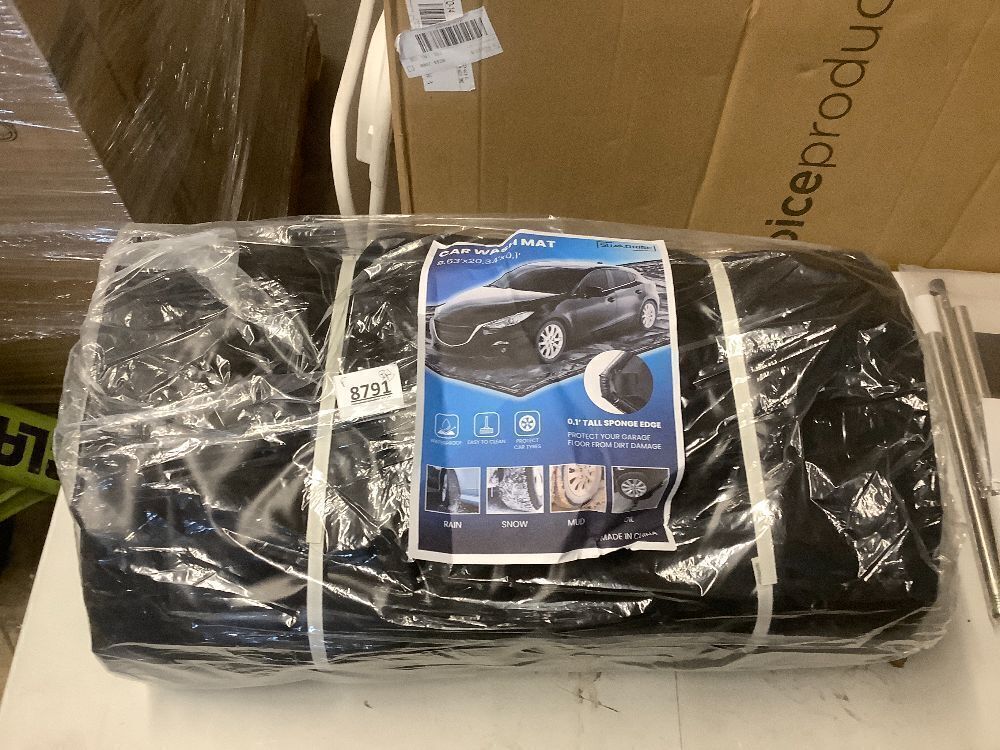 8'5" x 20' Containment Mat,Non-Slip Garage Floor Mat, Heavy Duty Waterproof Protection from Mud, Snow and Rain for Cars - Image 2 - Lot 8791