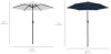 Set of 2 Outdoor Market Patio Umbrella w/ Push Button Tilt, Crank Lift - 7.5ft - Thumbnail 2
