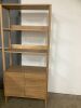 Merto 33" Shelving Unit with Storage - Natural Oak - Thumbnail 2