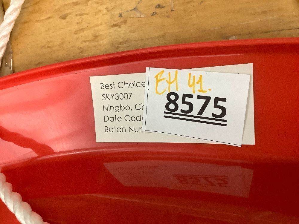 48in Kids Toboggan Snow Sled Board w/ Pull Rope, Curved Edges - Image 4 - Lot 8575