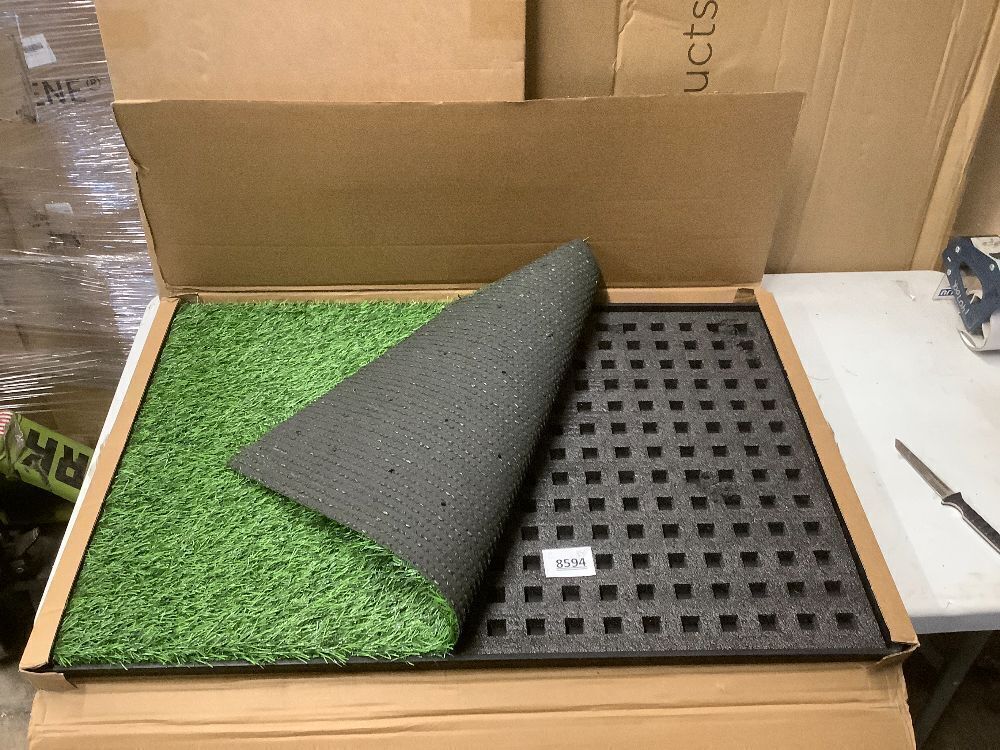 Dog Grass Pad with Tray, 34''X23'' Large Artificial Turf Grass Potty, Reusable Puppy Pee Pads for Dogs, Portable Dog Litter Box for Indoor/Outdoor Potty Training Toilet - Image 2 - Lot 8594