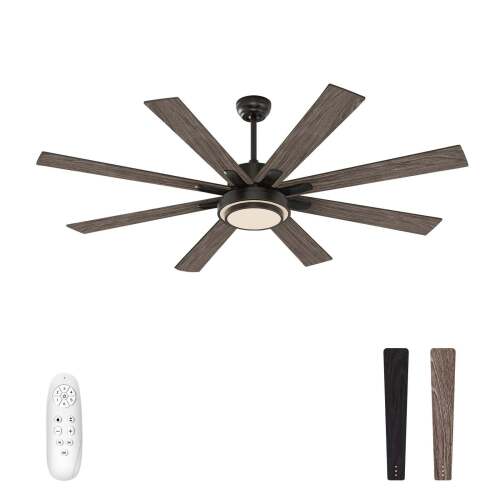 warmiplanet Ceiling Fan with Lights Remote Control, 62 Inch - Lot 8599