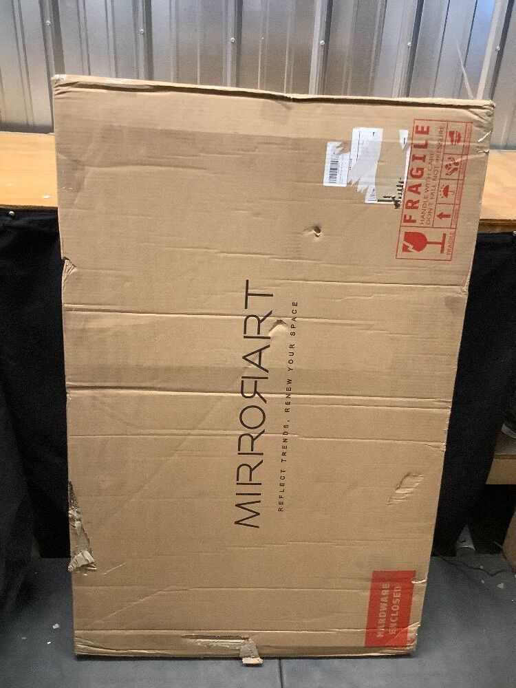 MIRRORART Black Bathroom Mirror 24"x40", Modern Round Corner Bathroom Vanity Mirror, Matte Black Wall Mirror for Bedroom, Living Room, Shatterproof, Anti-Rust, Wall Mounted Horizontal or Vertical - Image 3 - Lot 8628