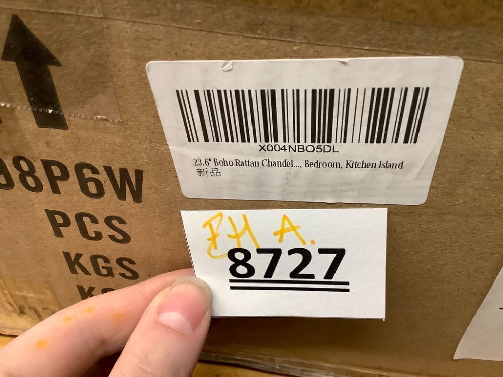 Boho Rattan Chandelier, 6-Light Large Rattan Pendant Light with 2-Tier Wicker Shade, Bohemian Farmhouse Ceiling Light Fixture Chandelier for Dining Room, Living Room, Bedroom, Kitchen Island - Image 4 - Lot 8727