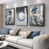 Abstract Wall Art Prints, Framed Wall Art for Living Room, Bedroom, Dining Room, Nursery, Office, Kitchen, Bathroom (Blue, 24"X 32" X 3 panel) - Thumbnail 1